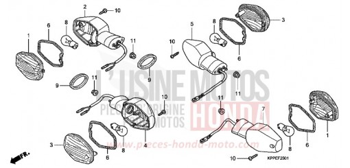 CLIGNOTANT (CBR125RW7/RW9/RWA) CBR125RWA de 2010